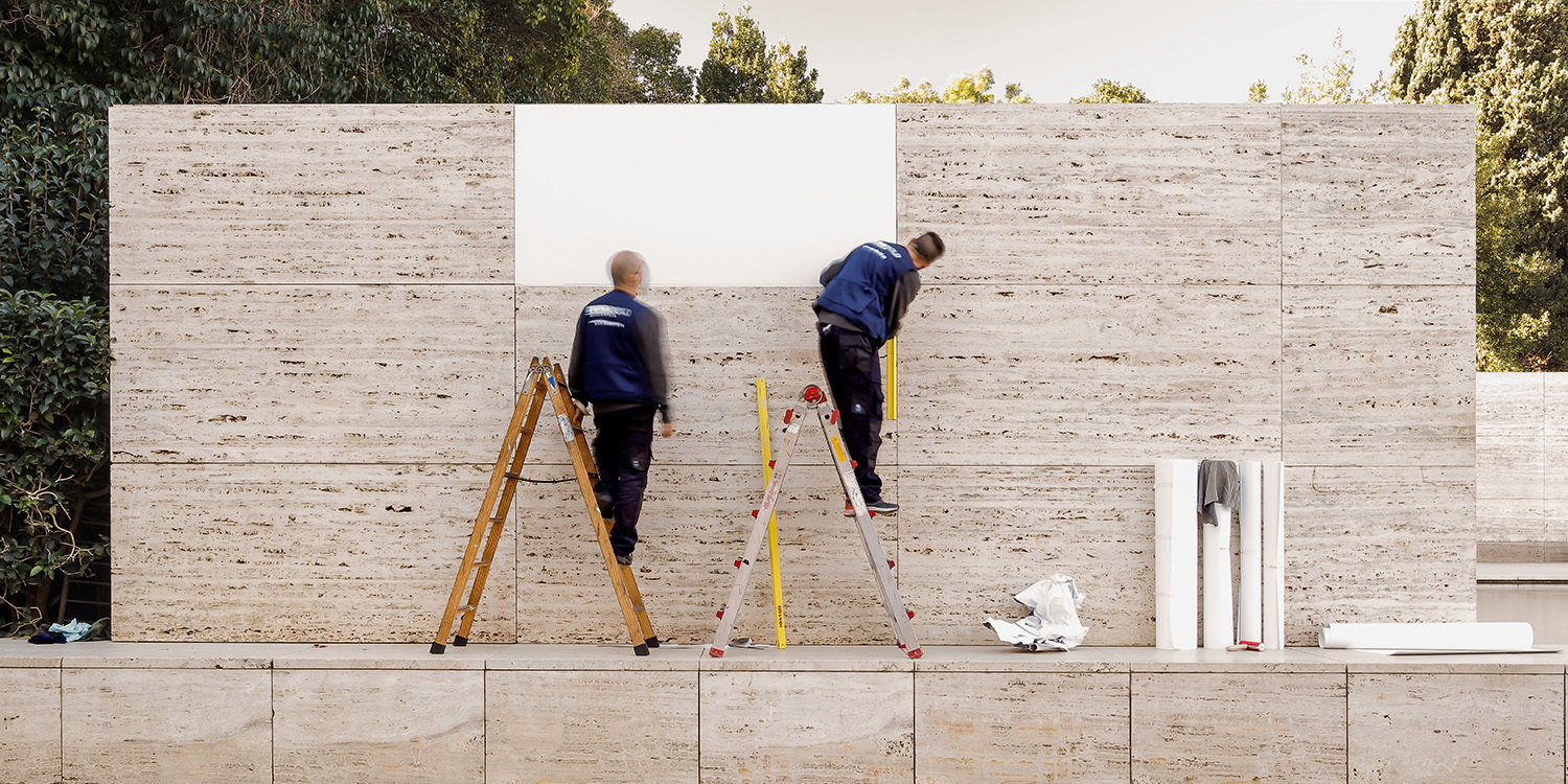 褪去材质的巴塞罗那 Mies van der Rohe Pavilion-37