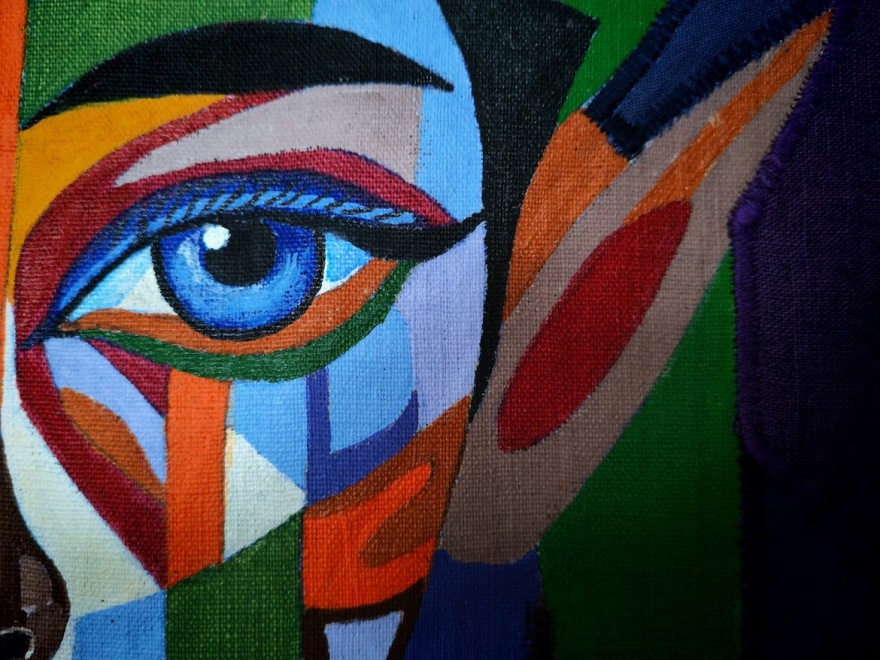 抽象立体主义风格挂毯-15