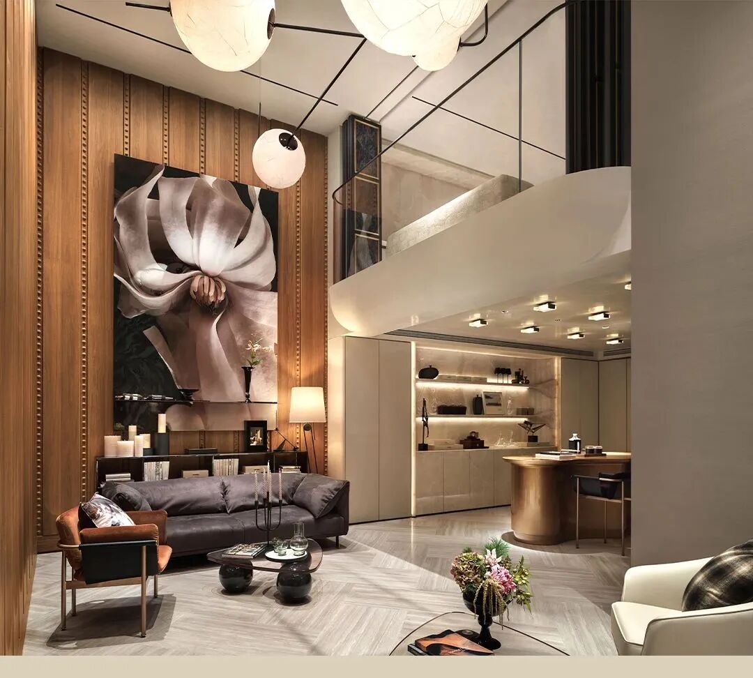 上海334㎡轻奢复古风样板间丨中国上海丨紫香舸设计-27