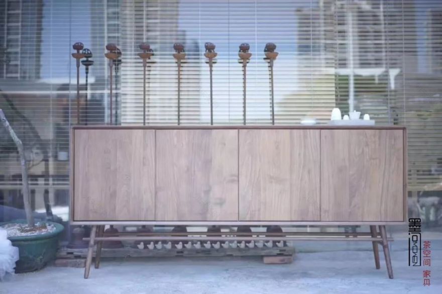 墨问定制款玄关柜 | 低调奢华的黑胡桃木之美-3