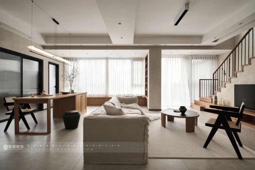 自然风御璟湖山复式住宅设计丨中国重庆丨重庆琢信装饰有限公司-9