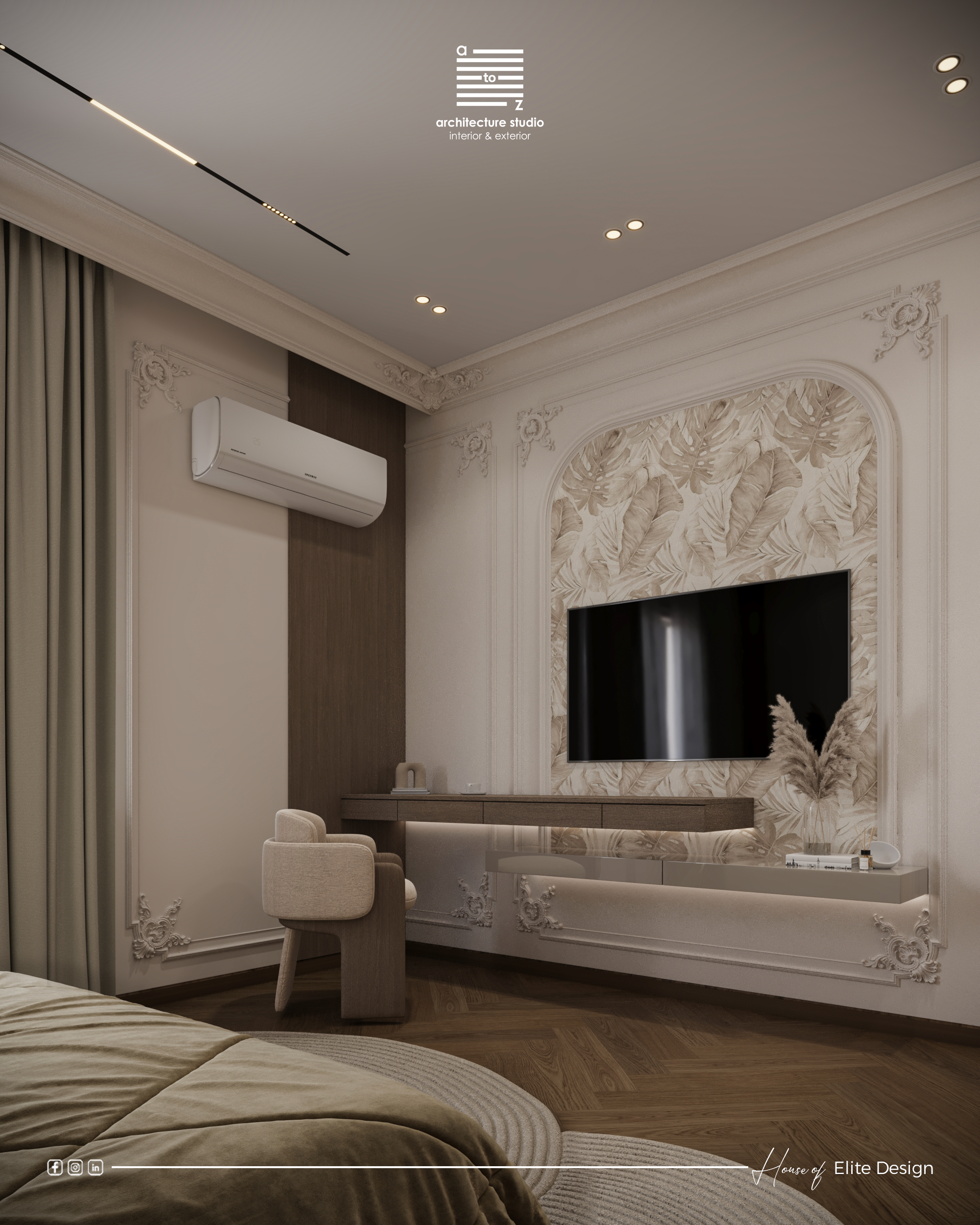 优雅女孩的卧室丨沙特阿拉伯利雅得丨A2Z Architects™-13