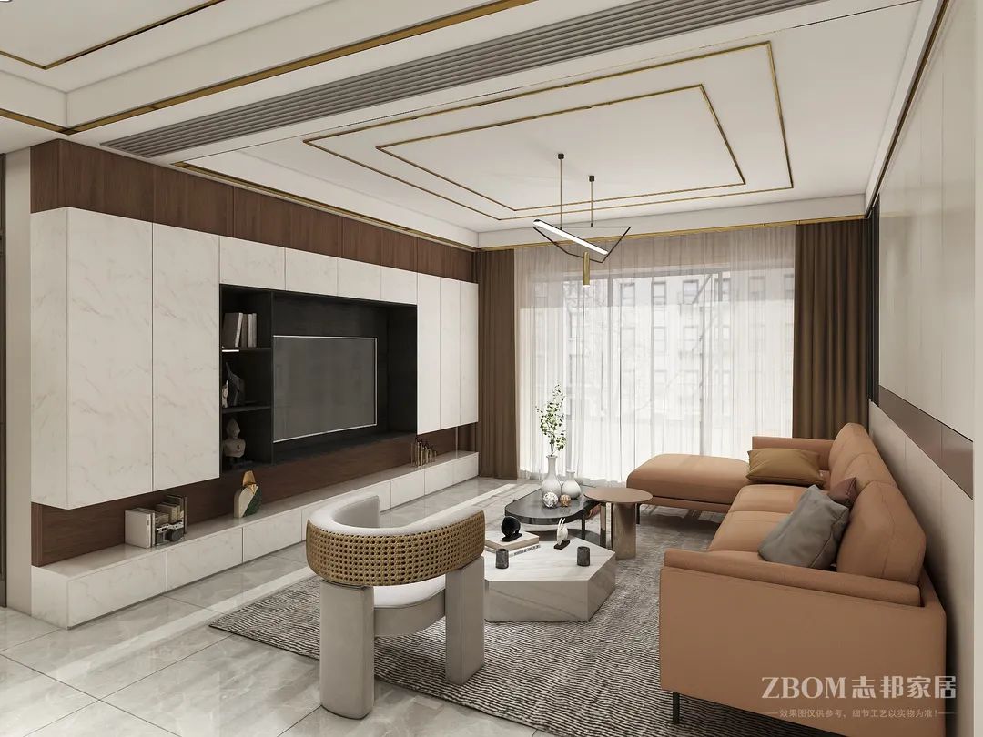 武安郭金渠 129㎡现代轻奢风设计-17