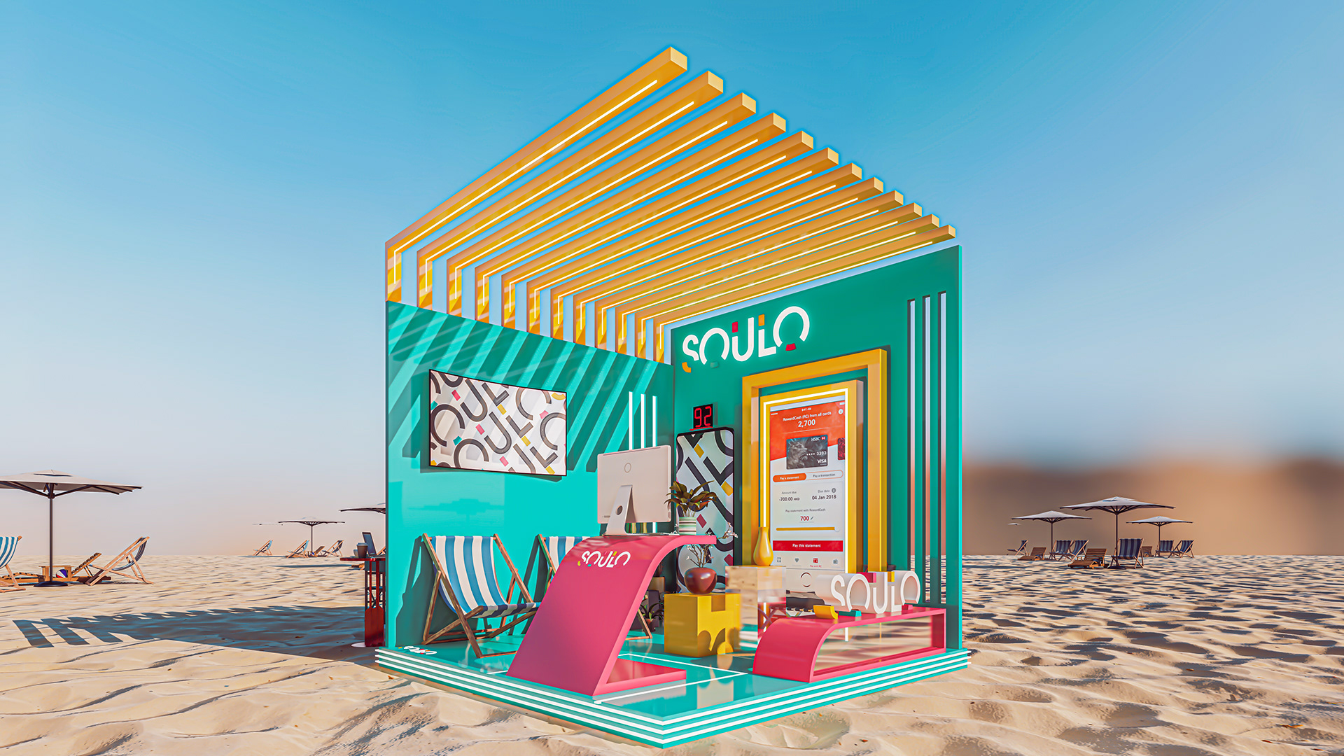 SOULO Contemporary Summer Booth | Bank Booth-0