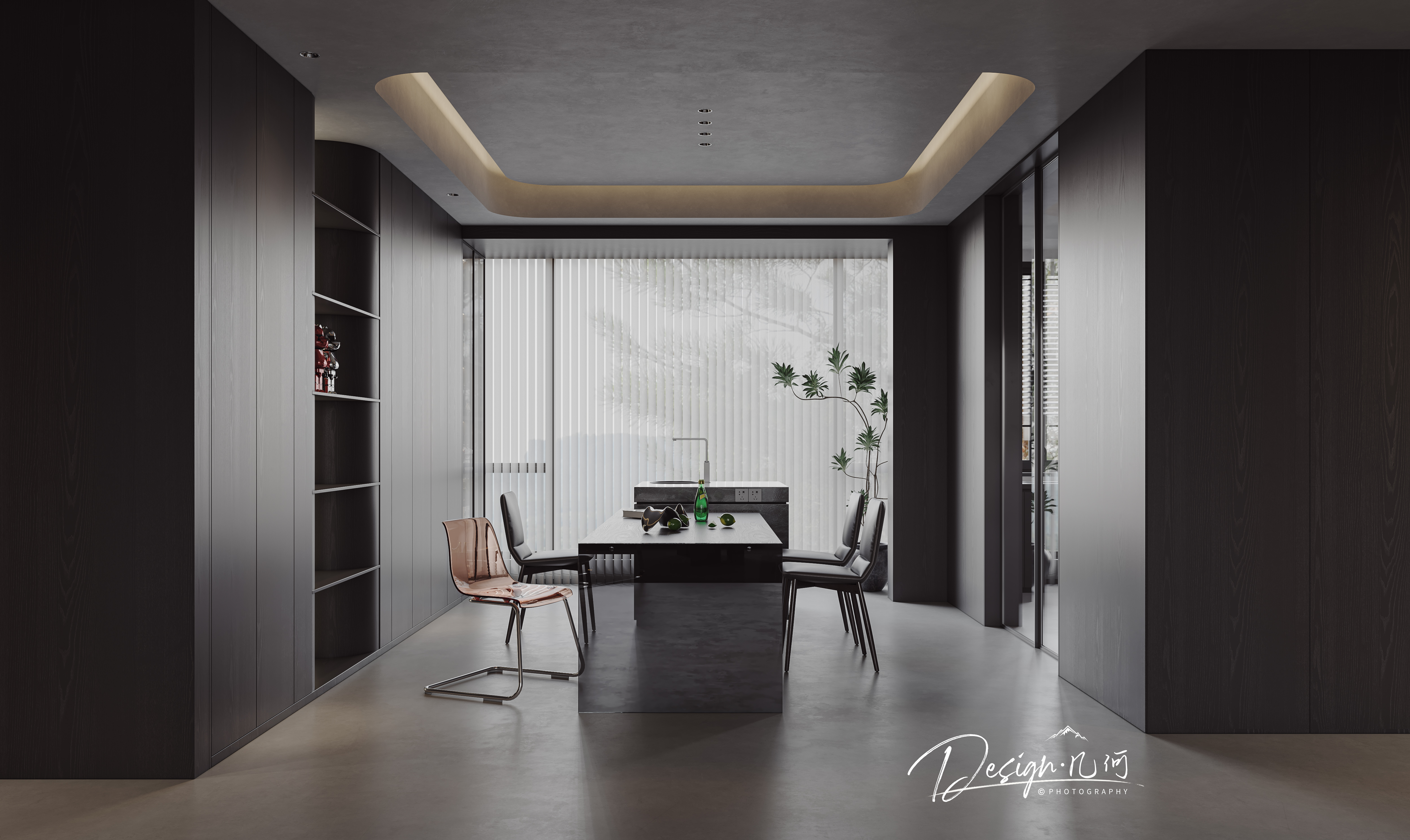 几何空间视觉表现 · 恒大华府现代暗黑风丨标点设计-8