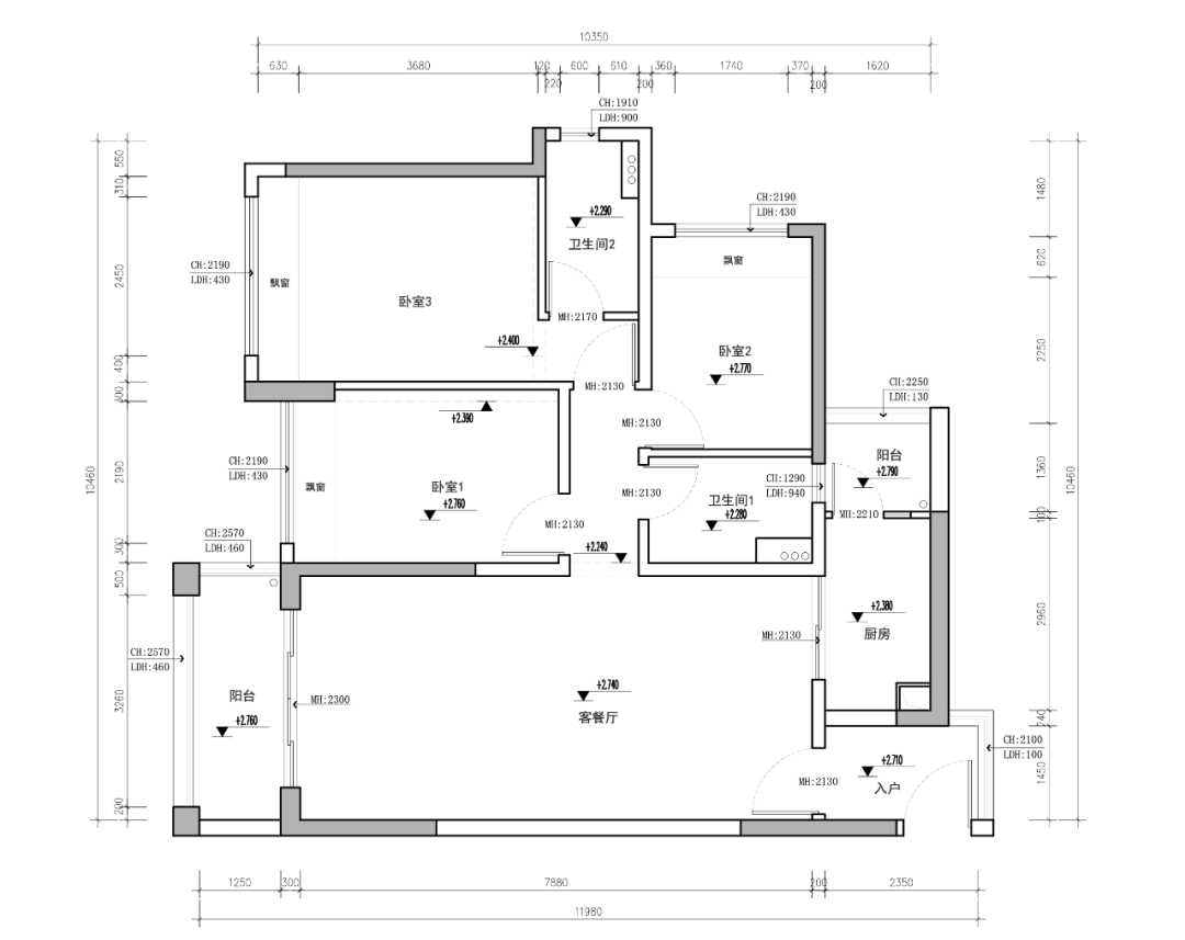 佛山南海97㎡旧房改造设计-2