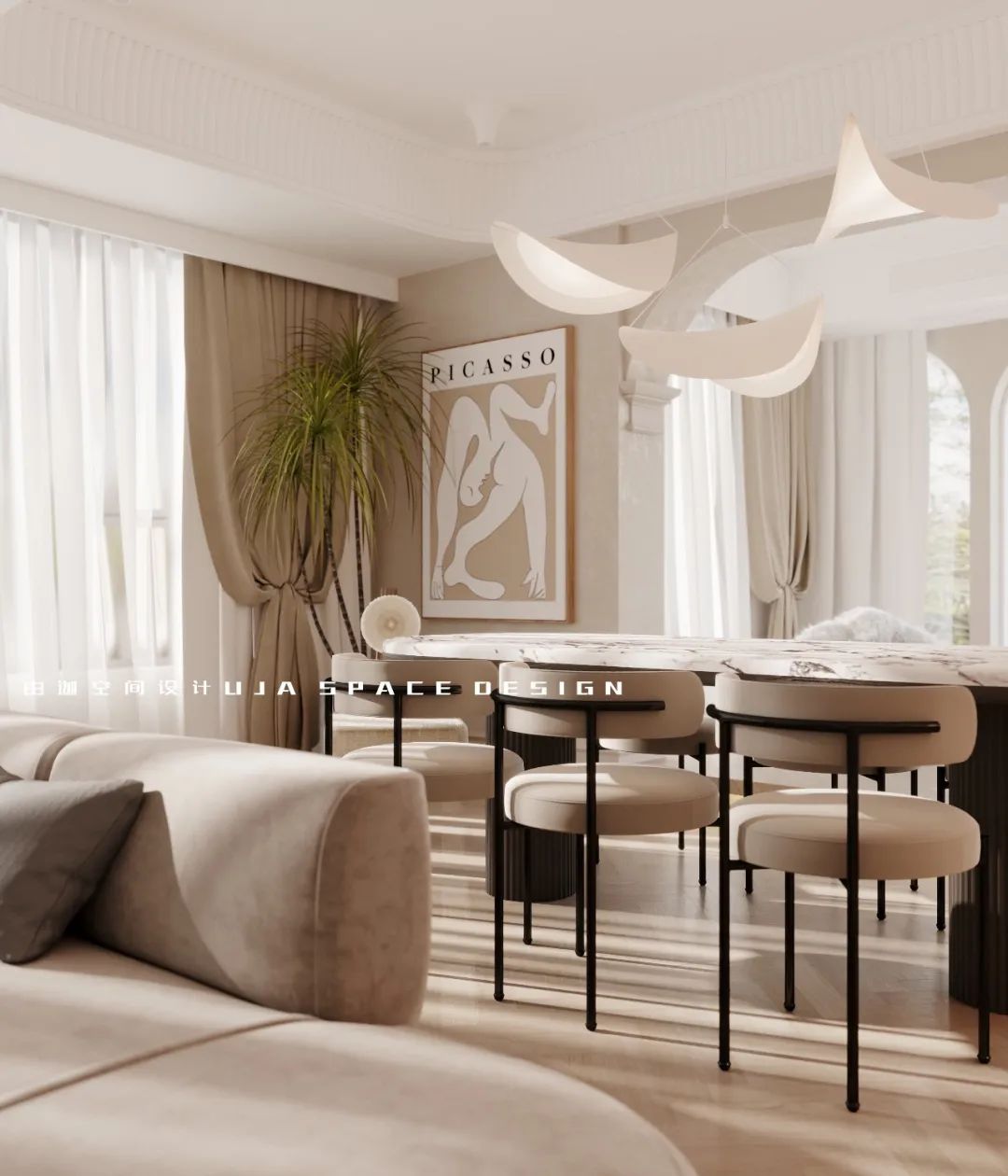 奶油轻法式私宅设计丨中国重庆丨重庆由迦空间设计-0