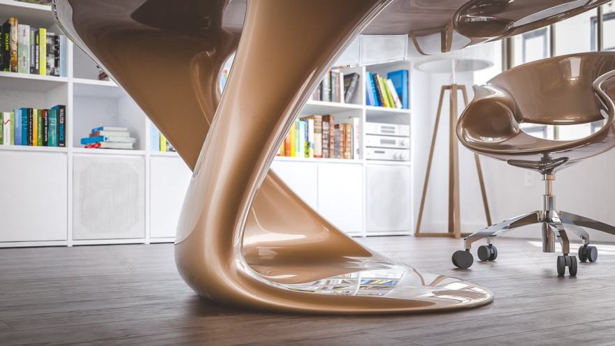 流动雕塑般的办公住宅家具设计-17