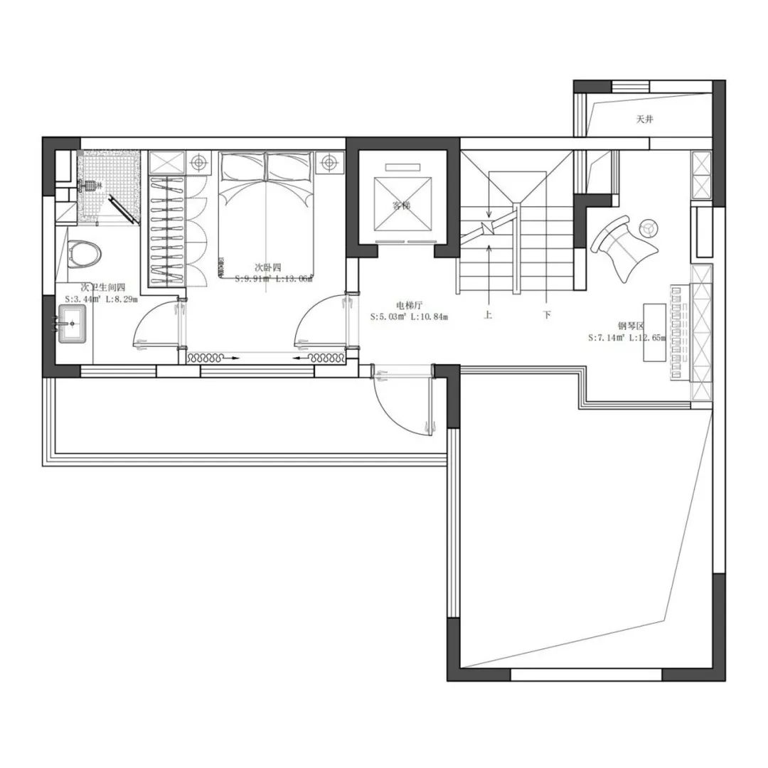 300㎡木质与石材奏响现代风的自然和弦丨紫苹果全案设计-7