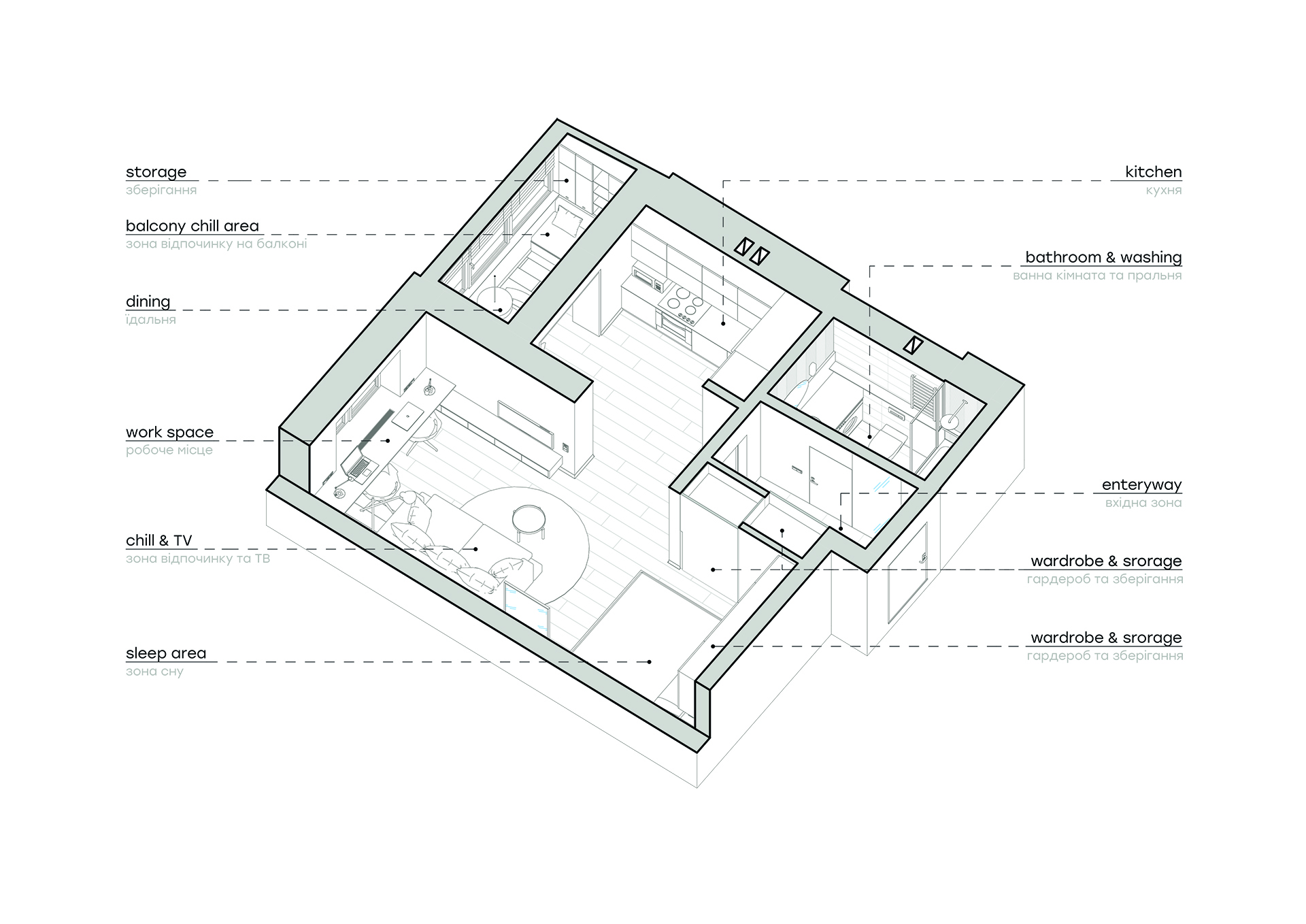Lviv 公寓室内设计丨乌克兰利沃夫丨Viktoriia Aloshyna-44