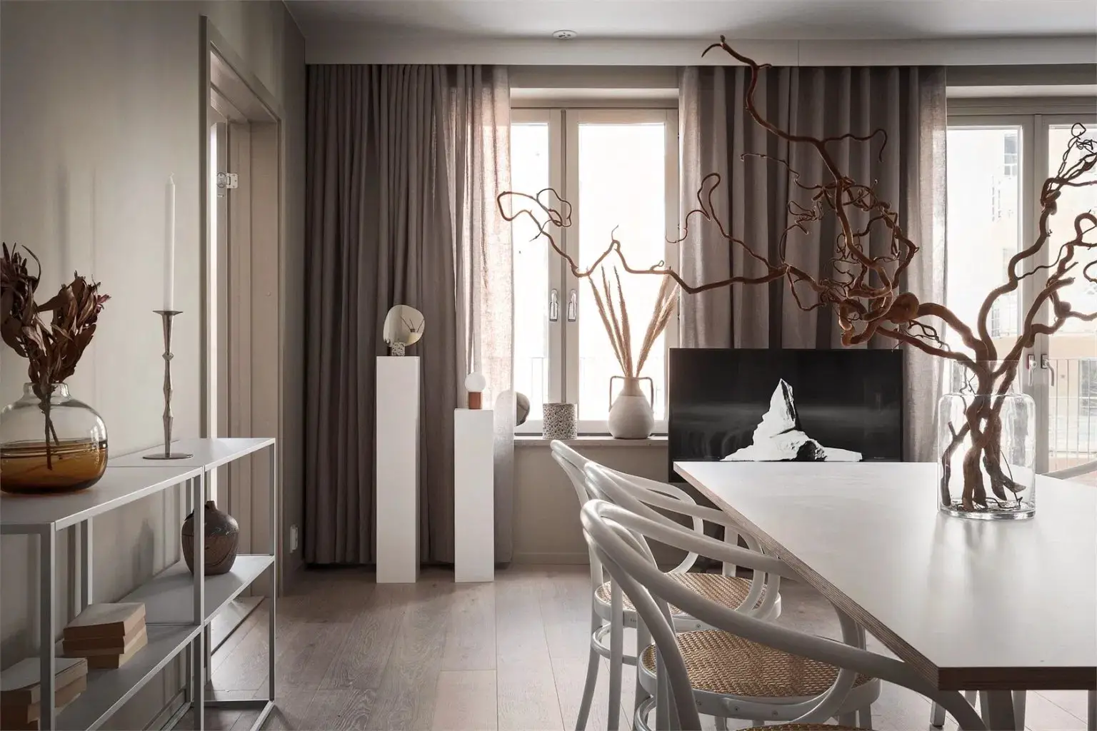 贝壳色的魅力 | 瑞典家庭公寓的温暖设计-5