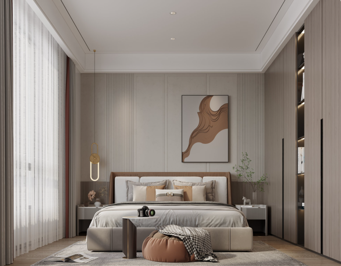 现代轻奢质感大平层设计-12