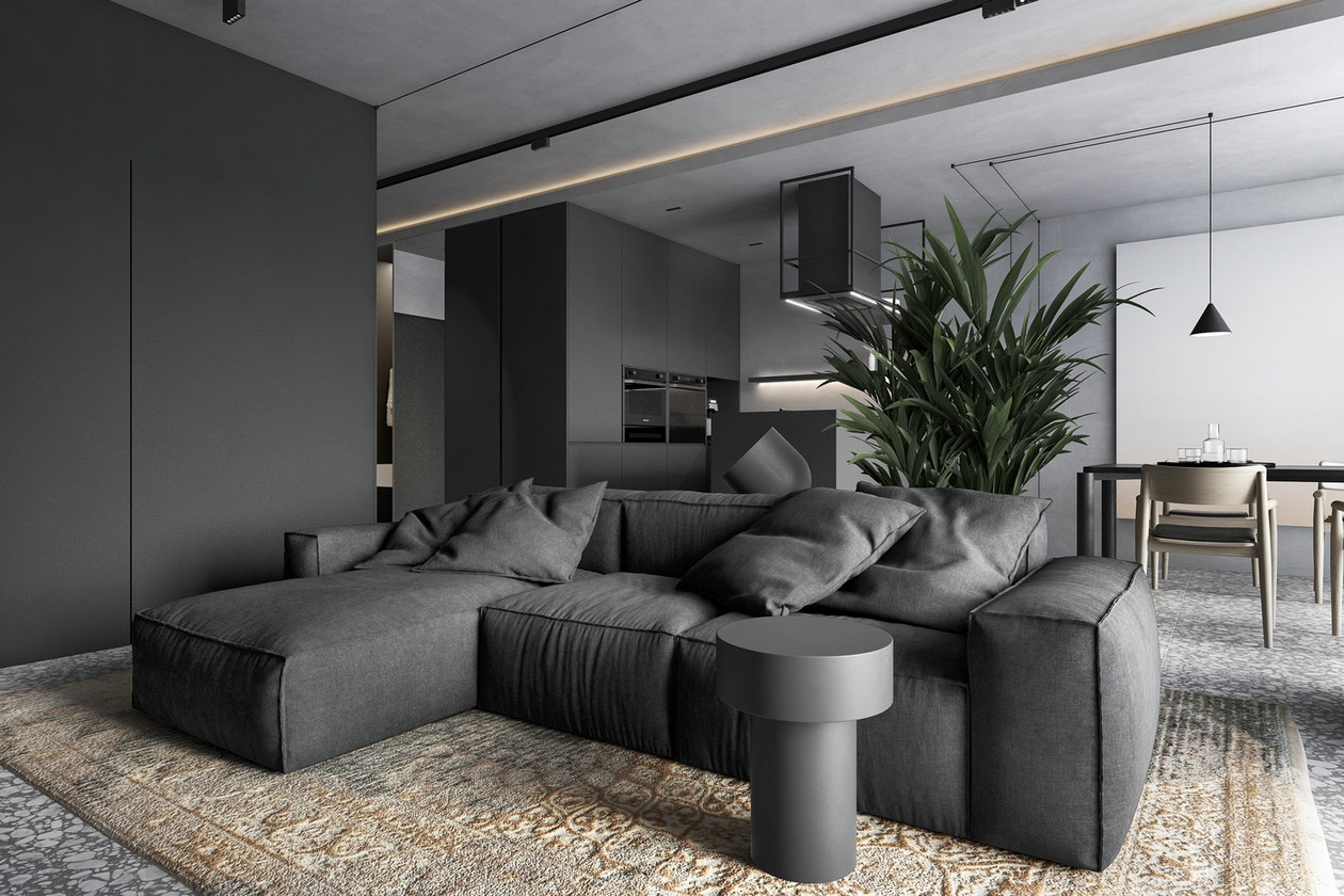 高级黑色系公寓设计-2