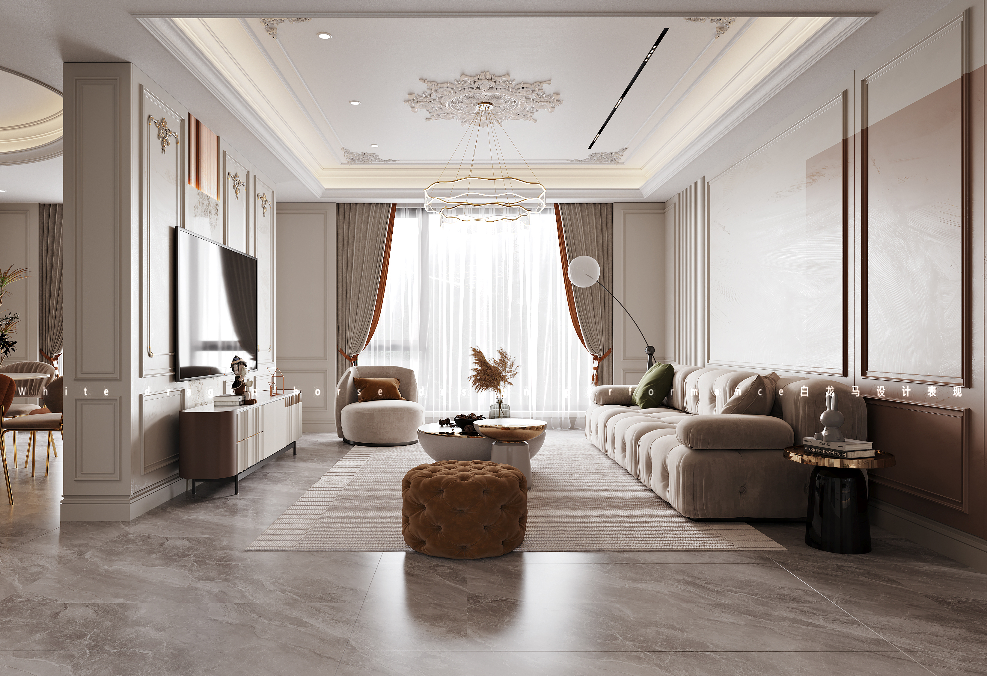 轻法式风格-白龙马效果图-4