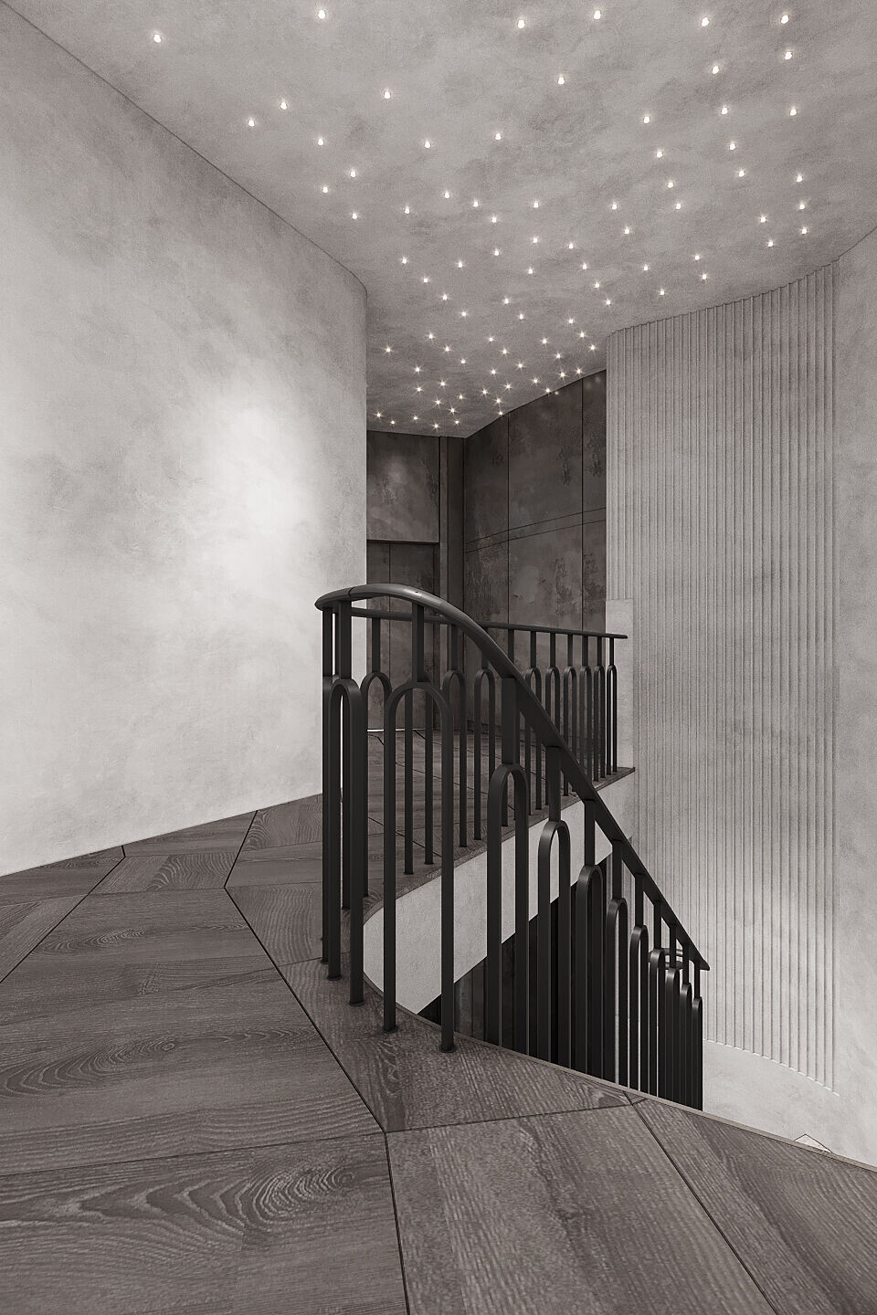 乌克兰极简黑公寓丨乌克兰基辅丨IQOSA-25