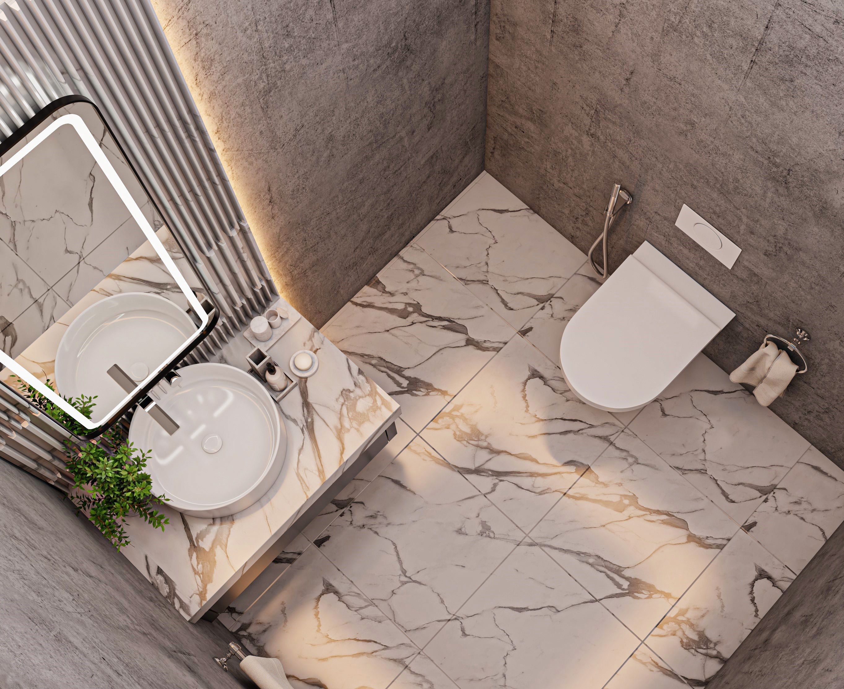 MEN WASHING AREA 设计丨3DMAX  VRAY  P.S-10