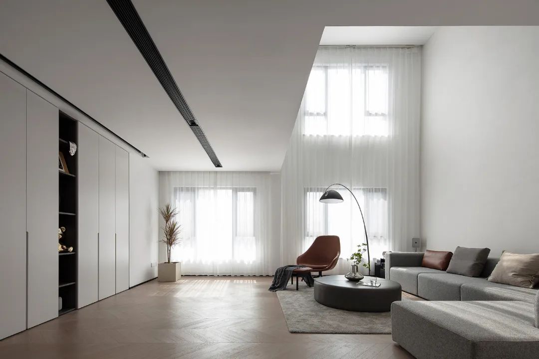 苏州湾天铂 180㎡复式叠墅，极简主义风格打造无界生活-3