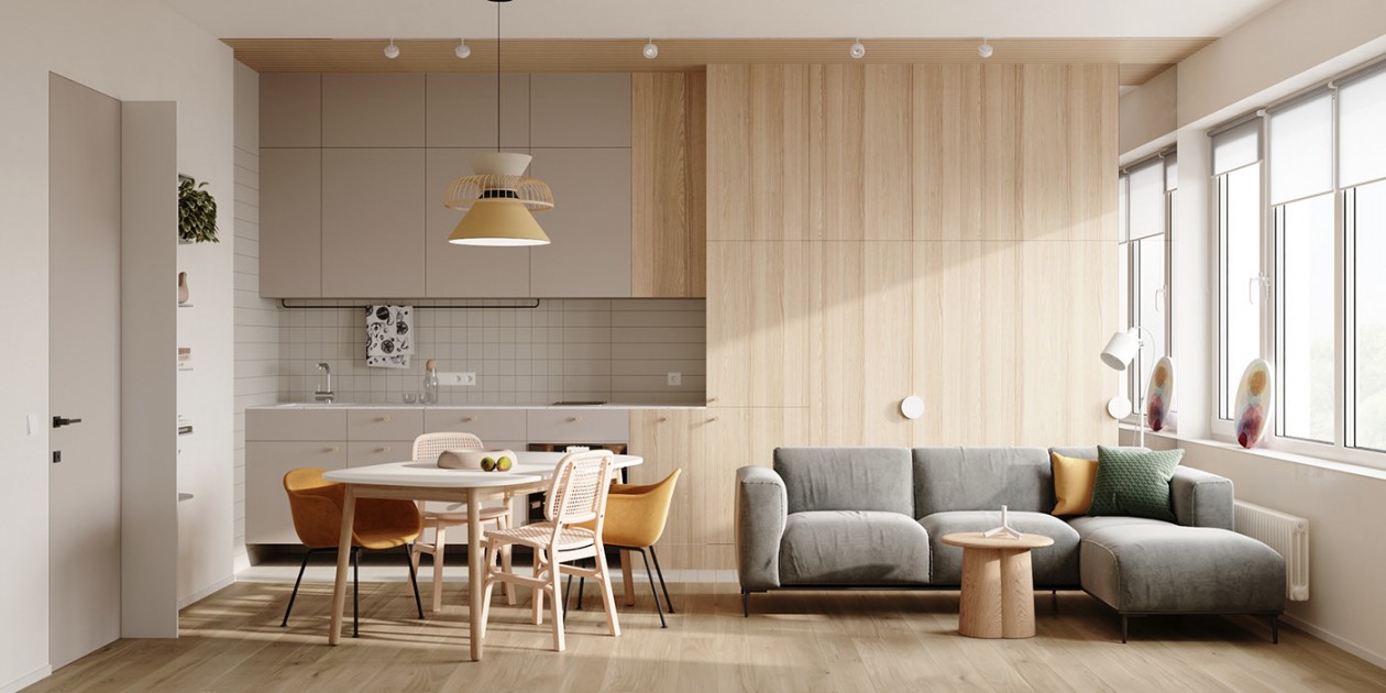 现代原木风平层设计-3