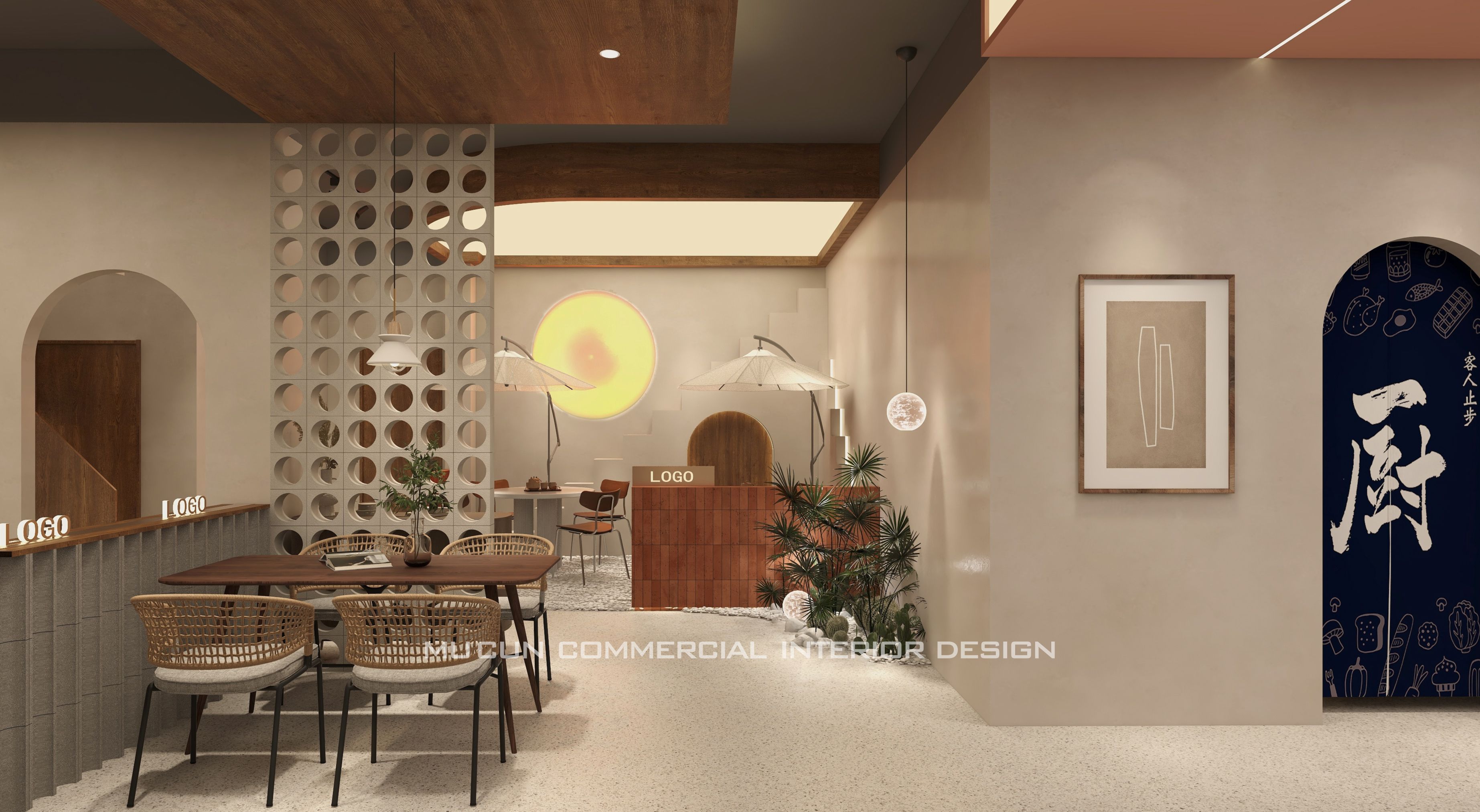 网红风轻食餐厅设计-4