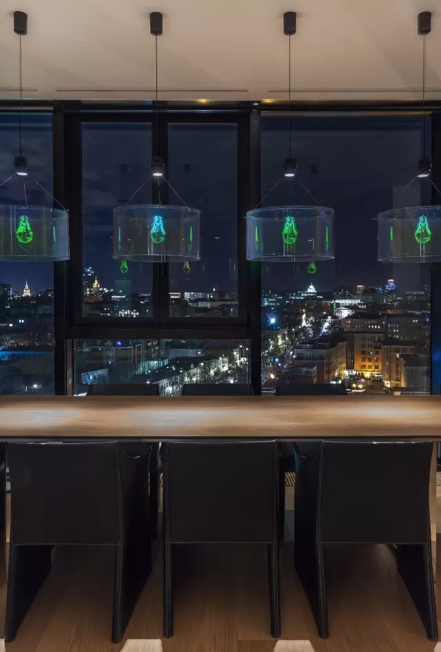 俄罗斯 380㎡简约精致豪宅 | 功能布局与艺术品相得益彰-14