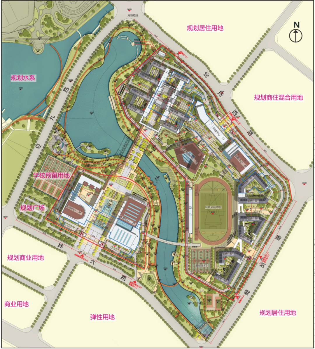西区新城高级中学丨中国扬州丨华造设计-15