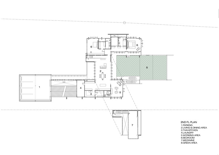 泰国乡村绿色隐居—— Baan Klang Suan  ForX Design Studio-17