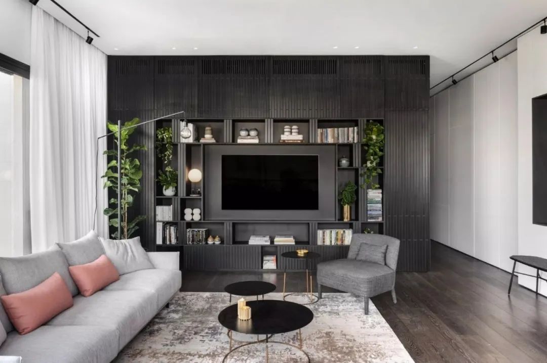 Aviram Kushmirski 打造轻奢风空间，黑白色调与实木地板的完美搭配-113