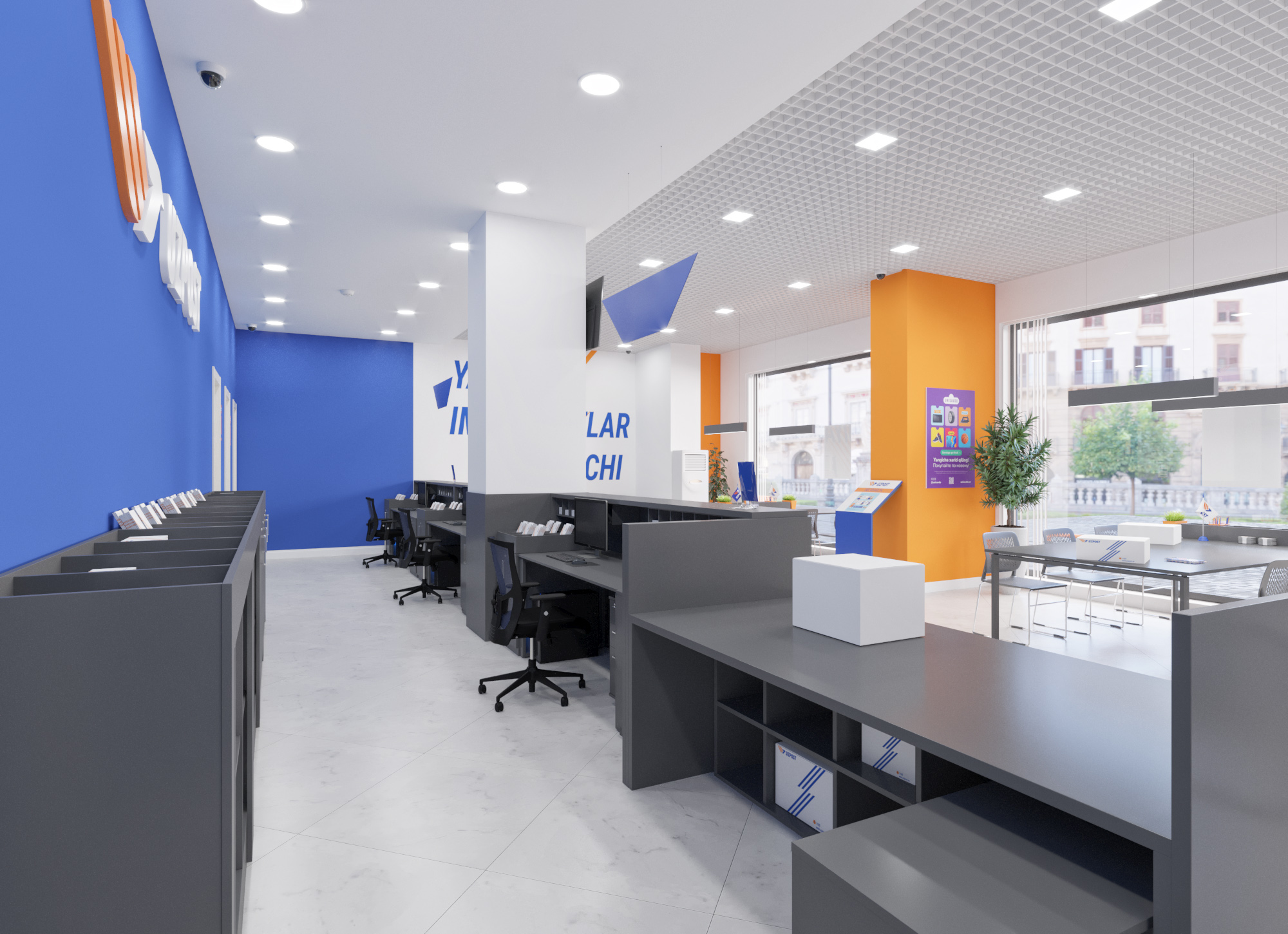 Post office interior and exterior design. Uzbekistan.-7