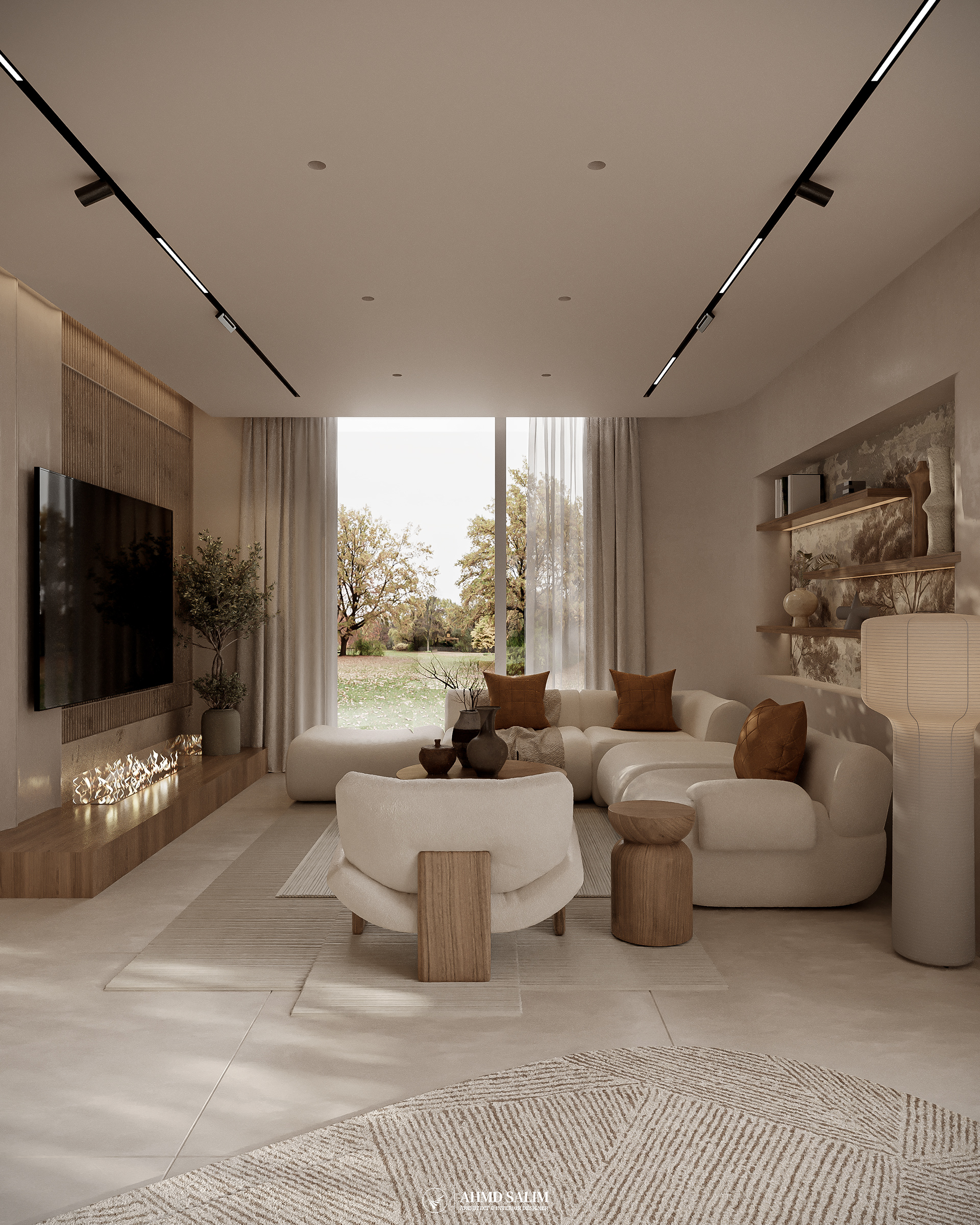 JAPANDI  CONTEMPORARY 接待与用餐空间设计丨@ahmd.salim.designs-11