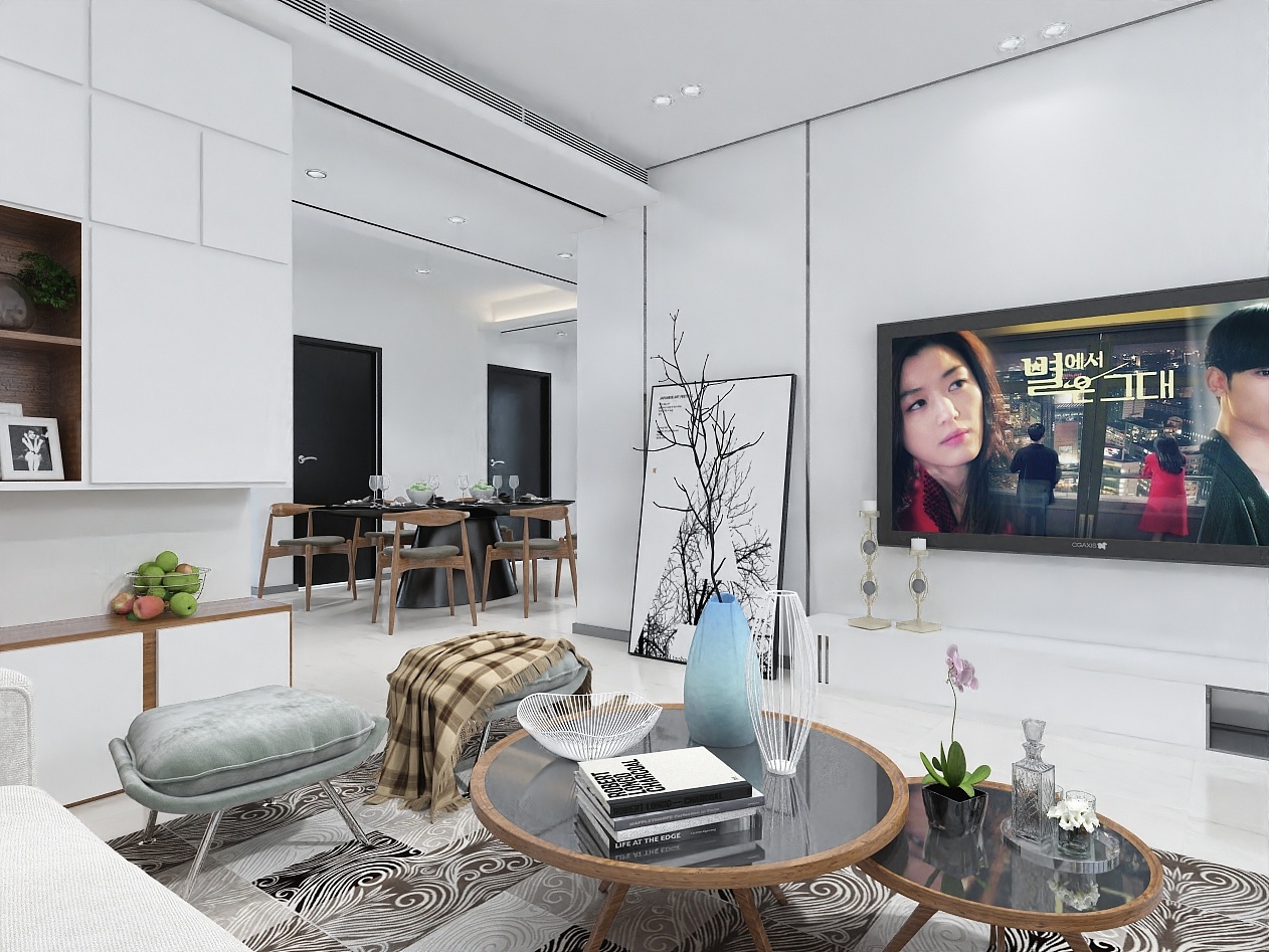 北欧风客厅设计丨女屋主设计师-6