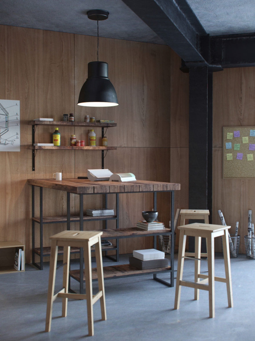 Modern Workshop interior visualization | Lunas Visualization-7