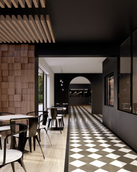 Deli Market & Restaurant Interior Design Concept