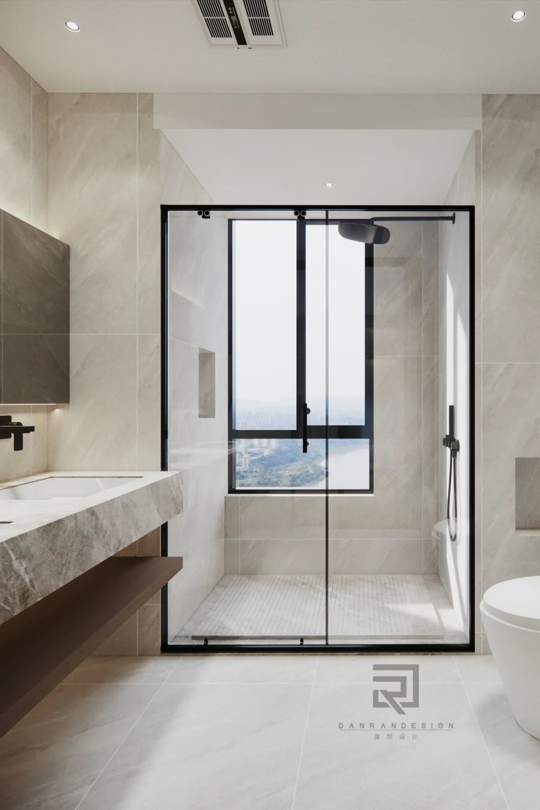 嘉陵江天 · 220㎡天际大平层的阔景设计与生活品味丨中国渝北丨澹然团队,橙色软装-75