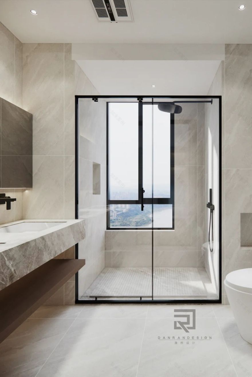 嘉陵江天 · 220㎡天际大平层的阔景设计与生活品味丨中国渝北丨澹然团队,橙色软装-75