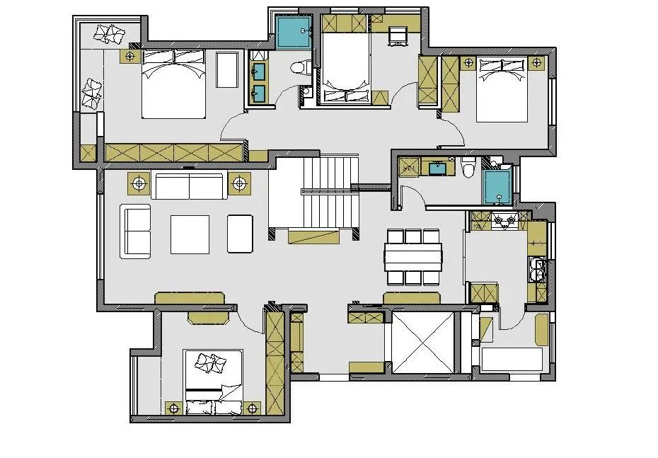 峰尚装饰季曼案例 | 理想家之绿色和谐空间-14
