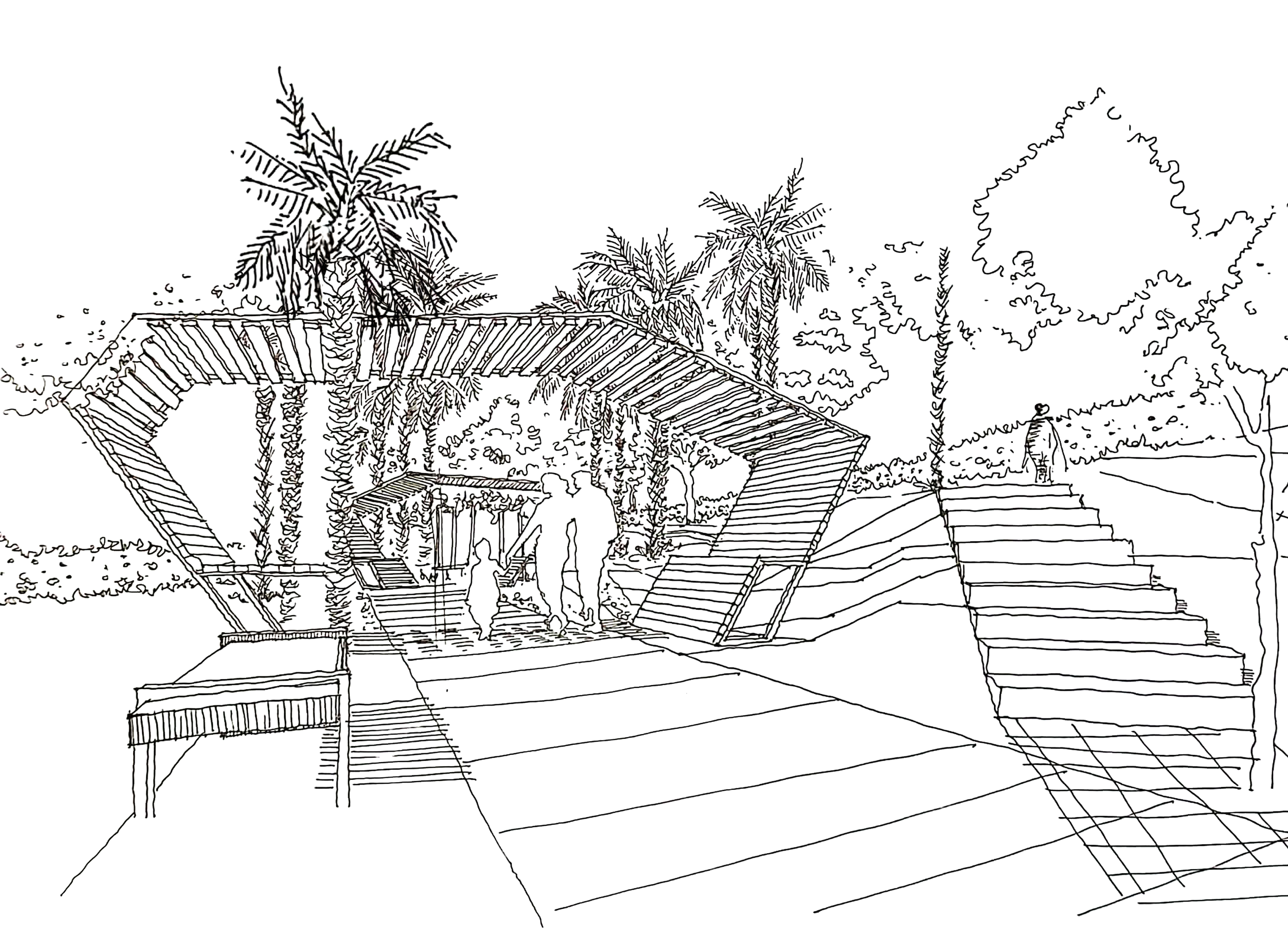 棕榈山景观草图丨EgyptCairo丨OKO PLAN Landscape-8