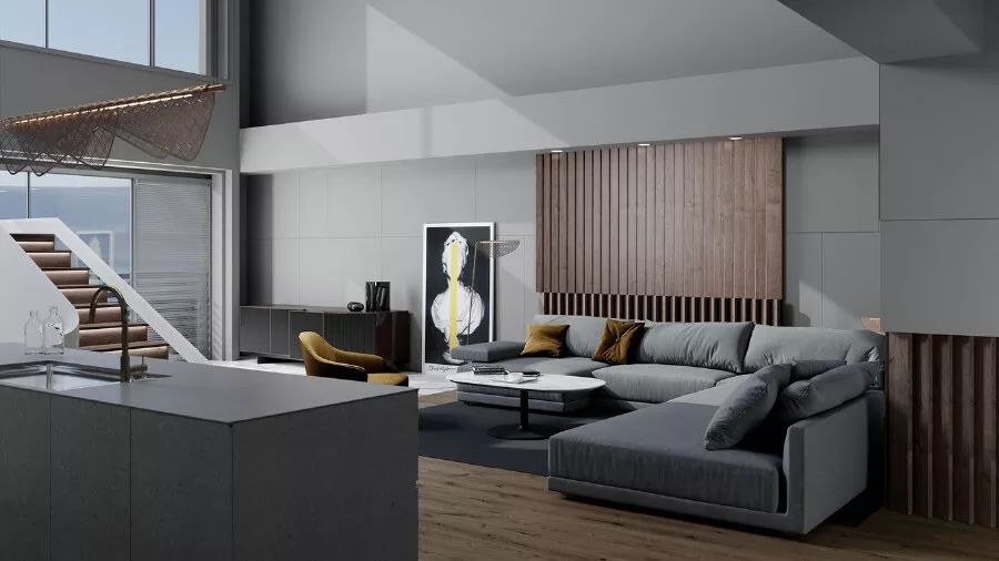 现代奢华住宅设计,精致多变、色泽温馨柔和-37