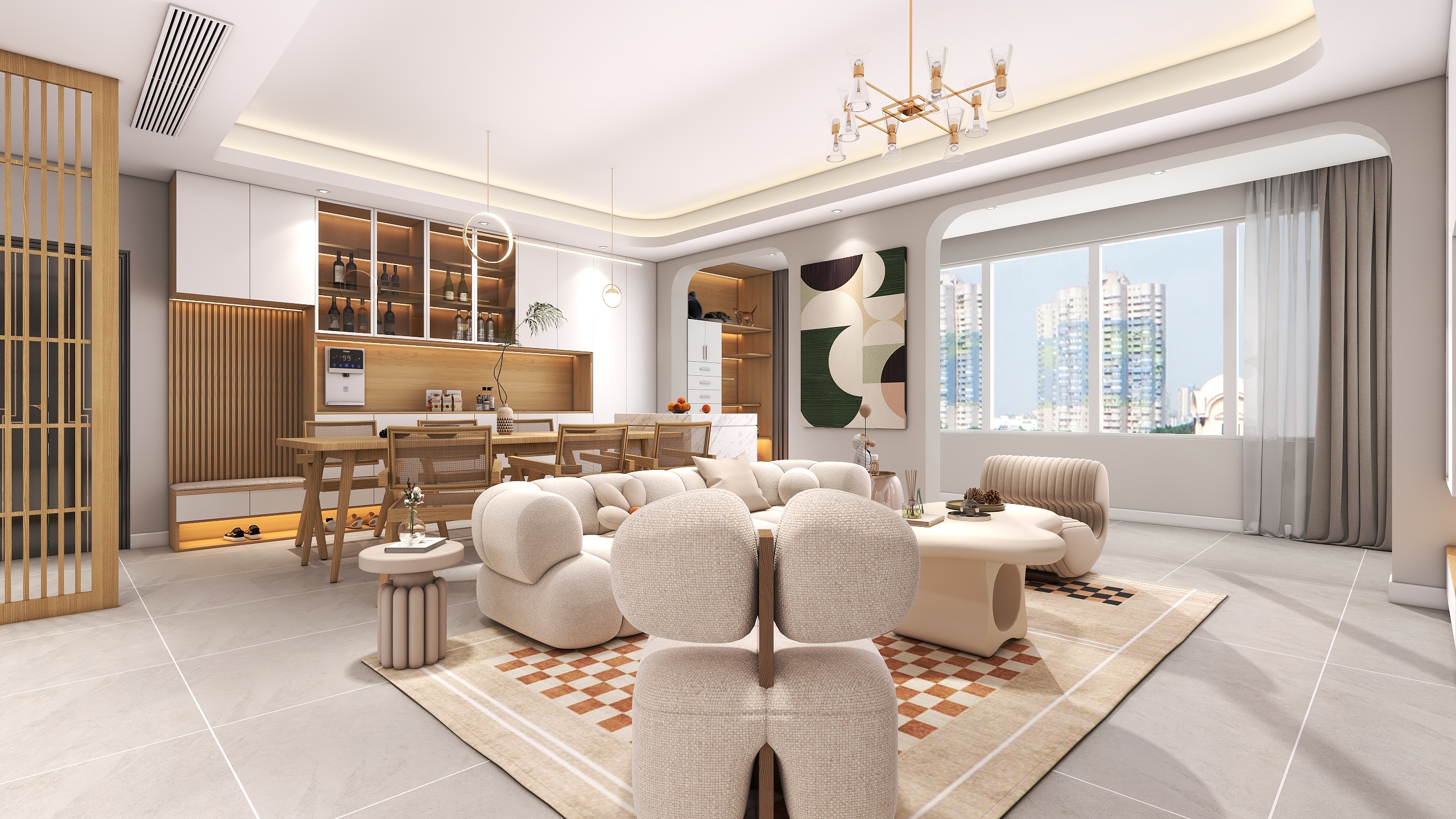 四川成都听湖九园（142平现代简约四居室）-8