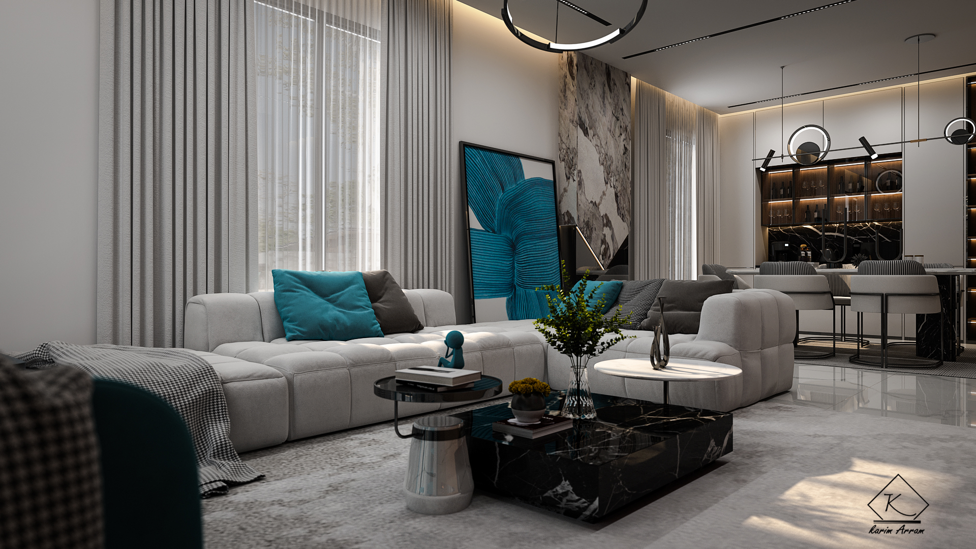 Classy Modern Living Area-7