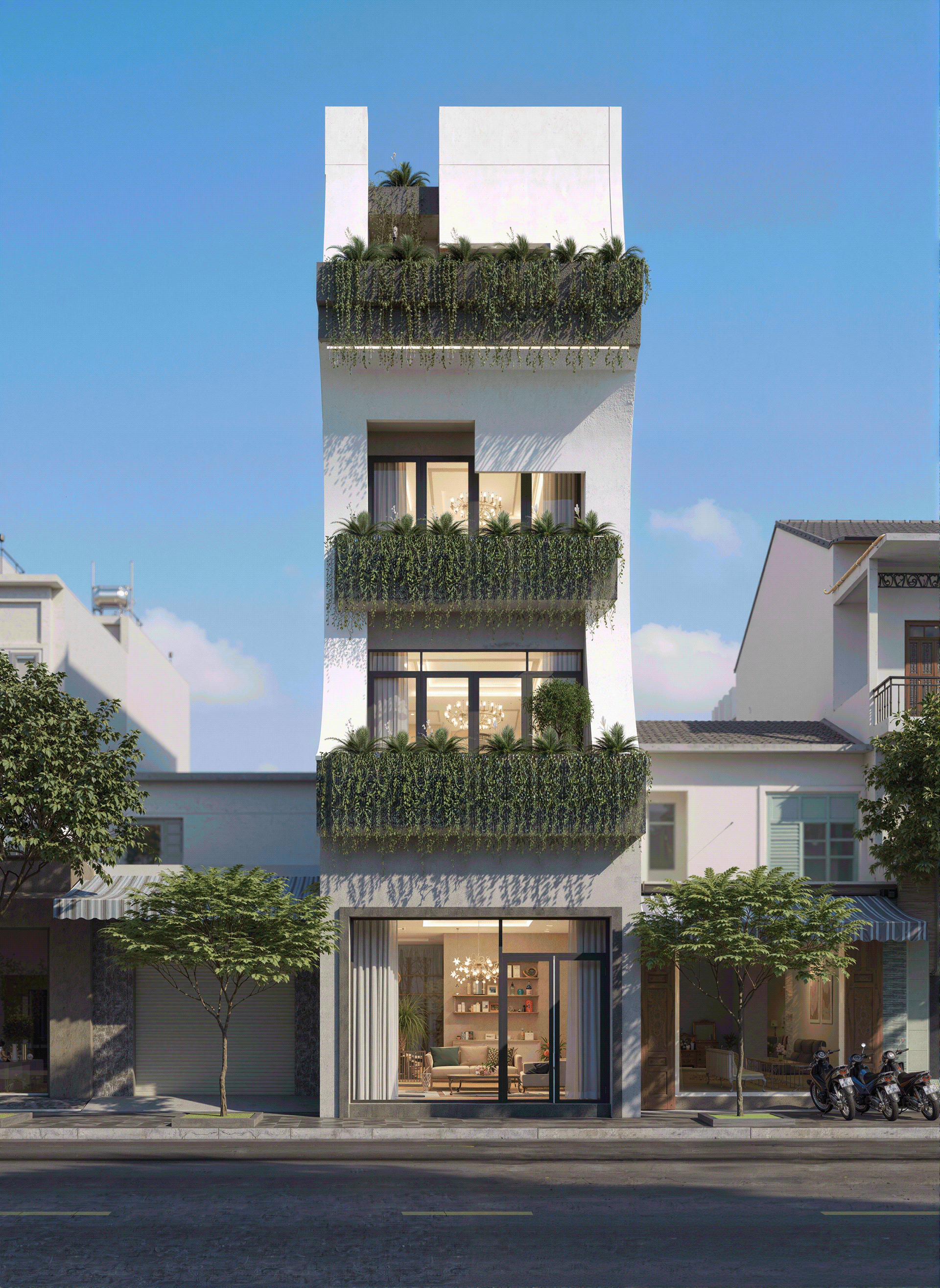 Townhouse概念立面设计丨Phuong Red-9