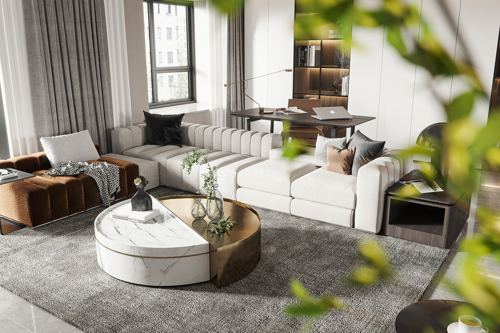 现代复试空间设计 | 3DMAX2020 与 PS2020 的完美结合-1