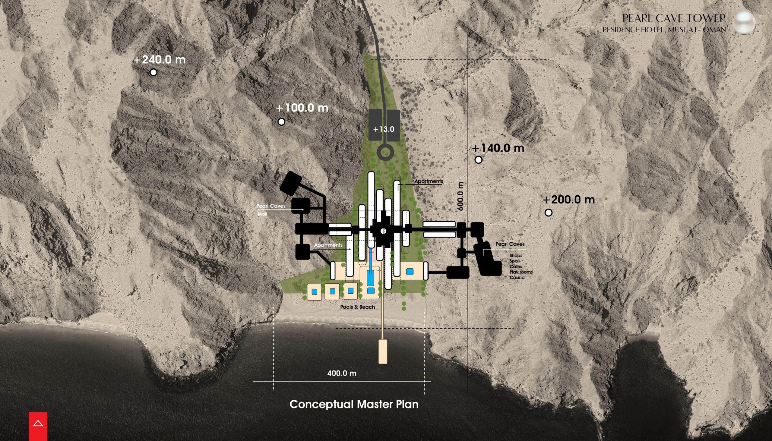 Pearl Cave Tower（珍珠洞穴塔）丨阿曼丨CUBE Consultants-30