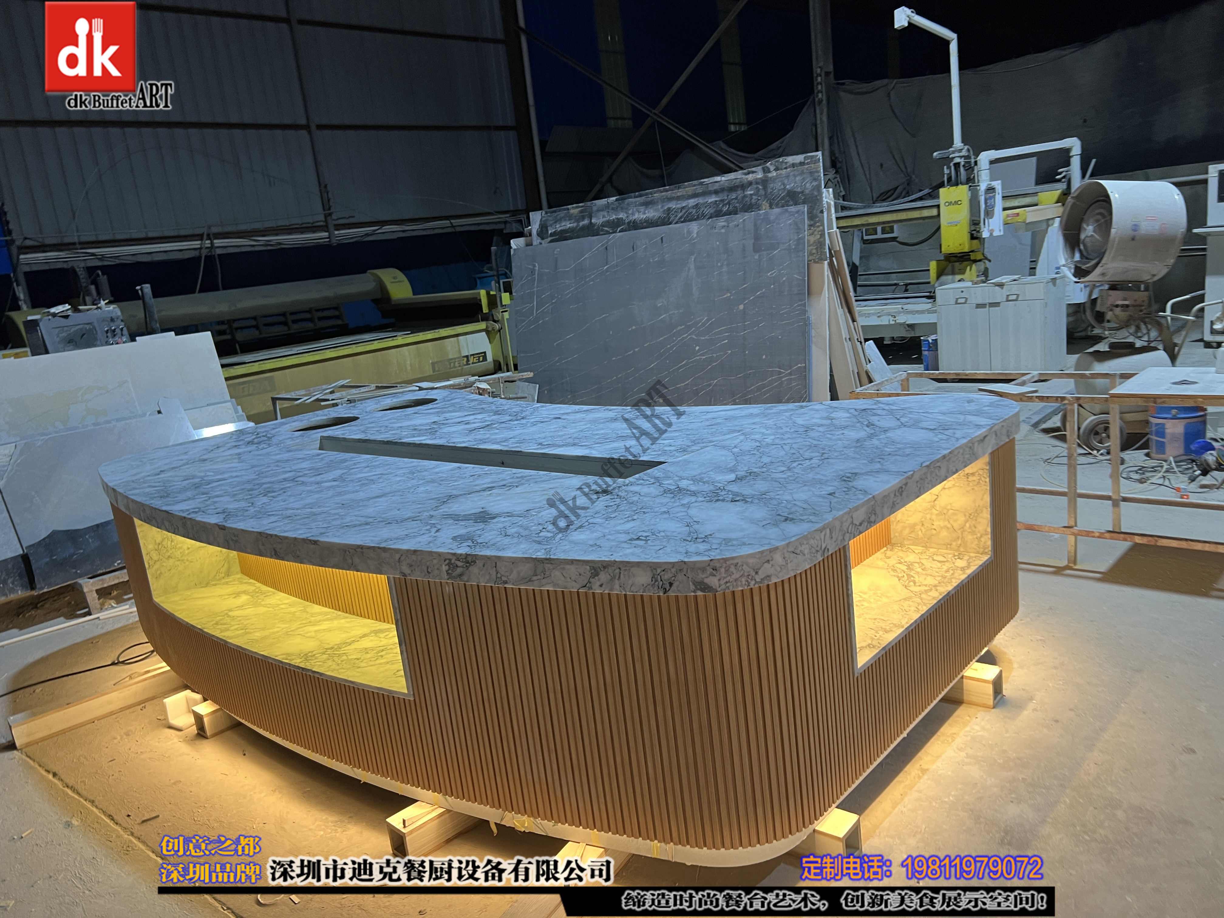 泰国游轮甲板室外灯光移动自助餐台案例-7