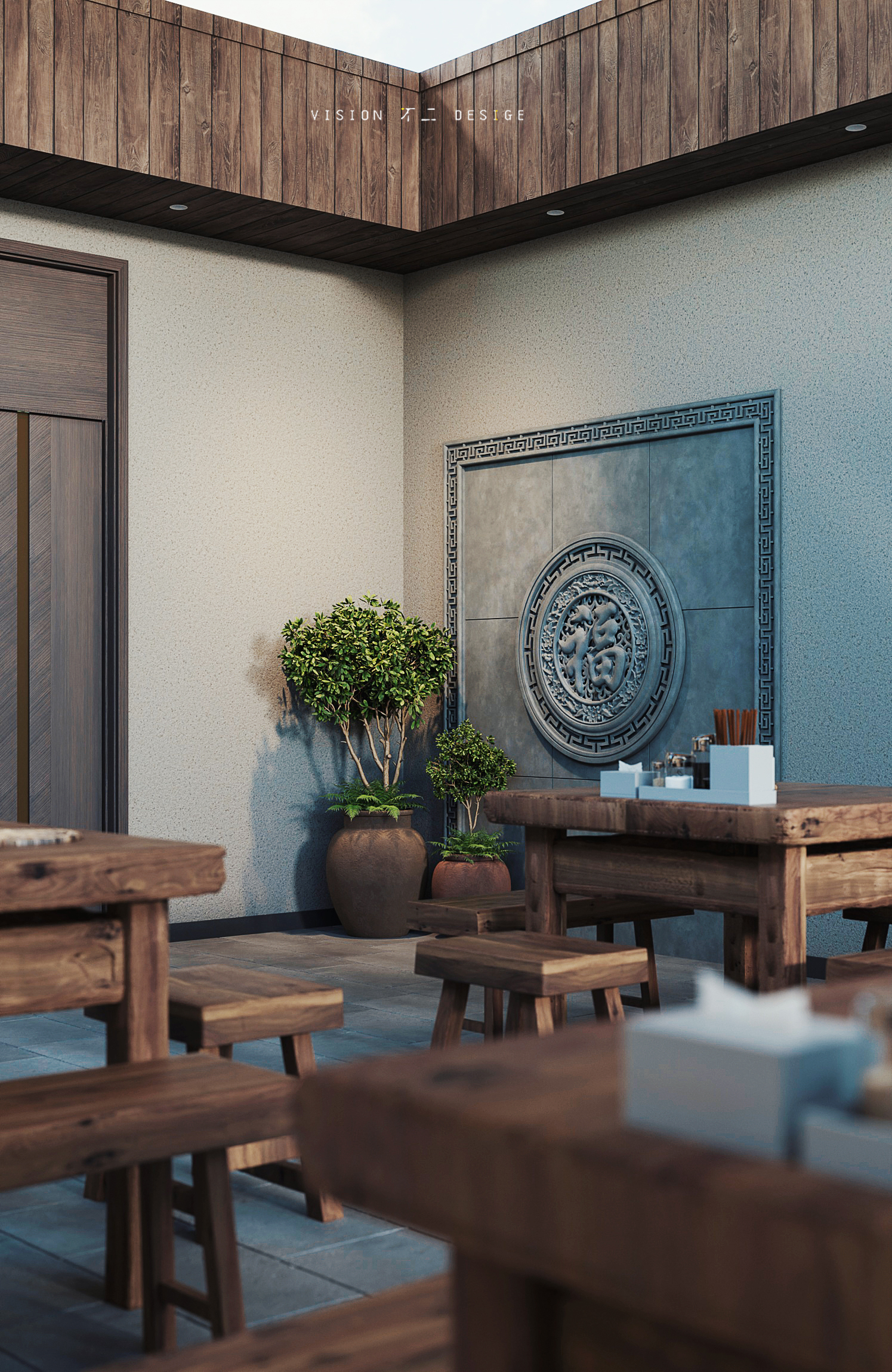 餐饮 院子 包间-1