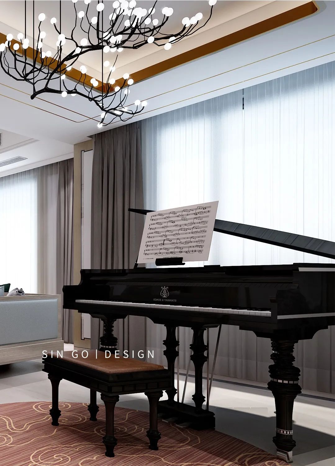 三代同堂共享天伦,550㎡现代中式别墅设计-70