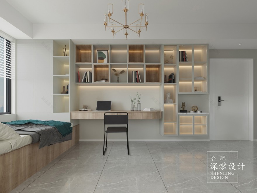 合肥深零设计新作 | 110㎡现代复古小家,墨绿色打造专属二人世界-32