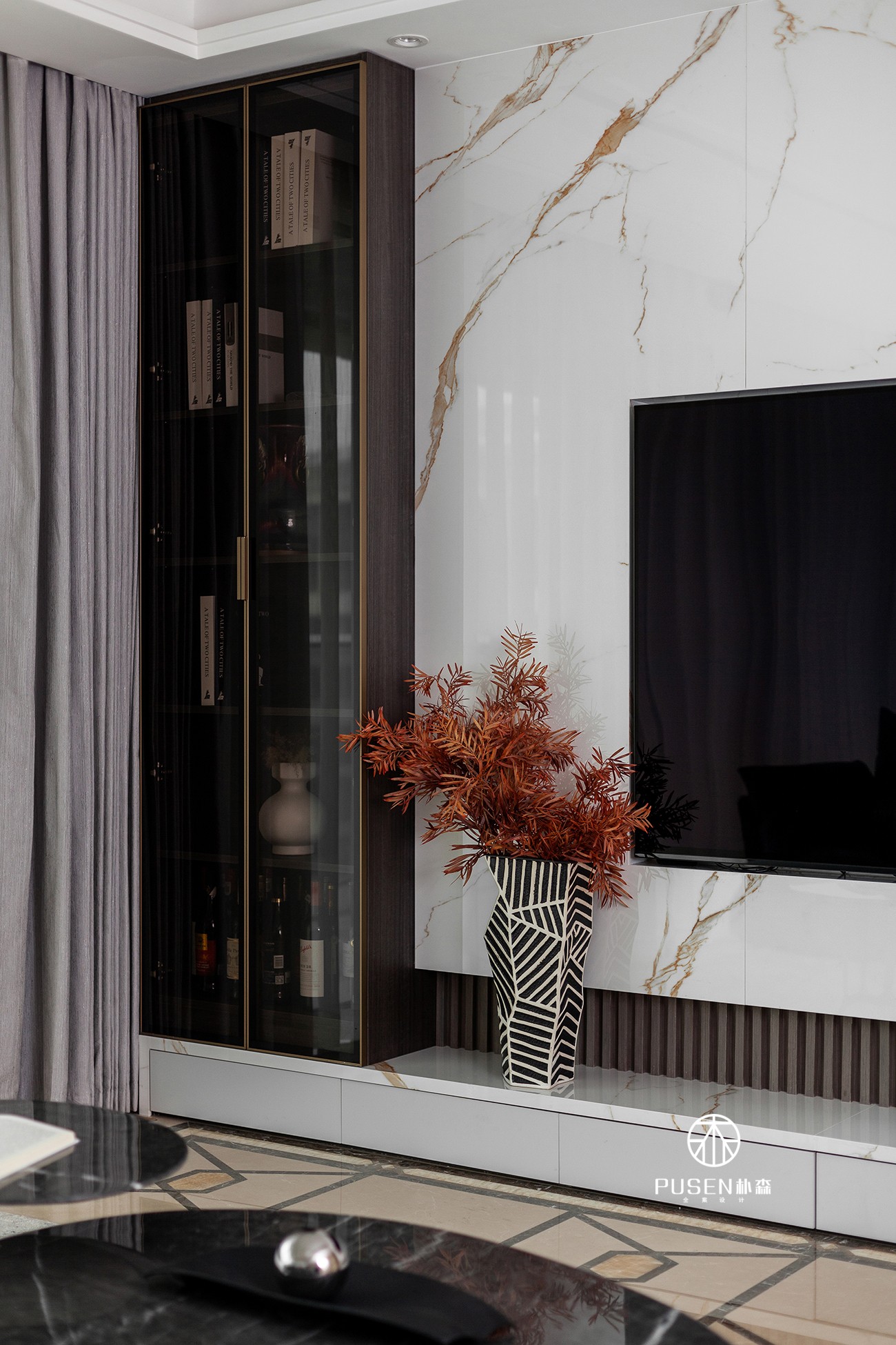 雅致轻奢 · 杭州金茂府精装修改造丨中国杭州丨朴森全案设计-5