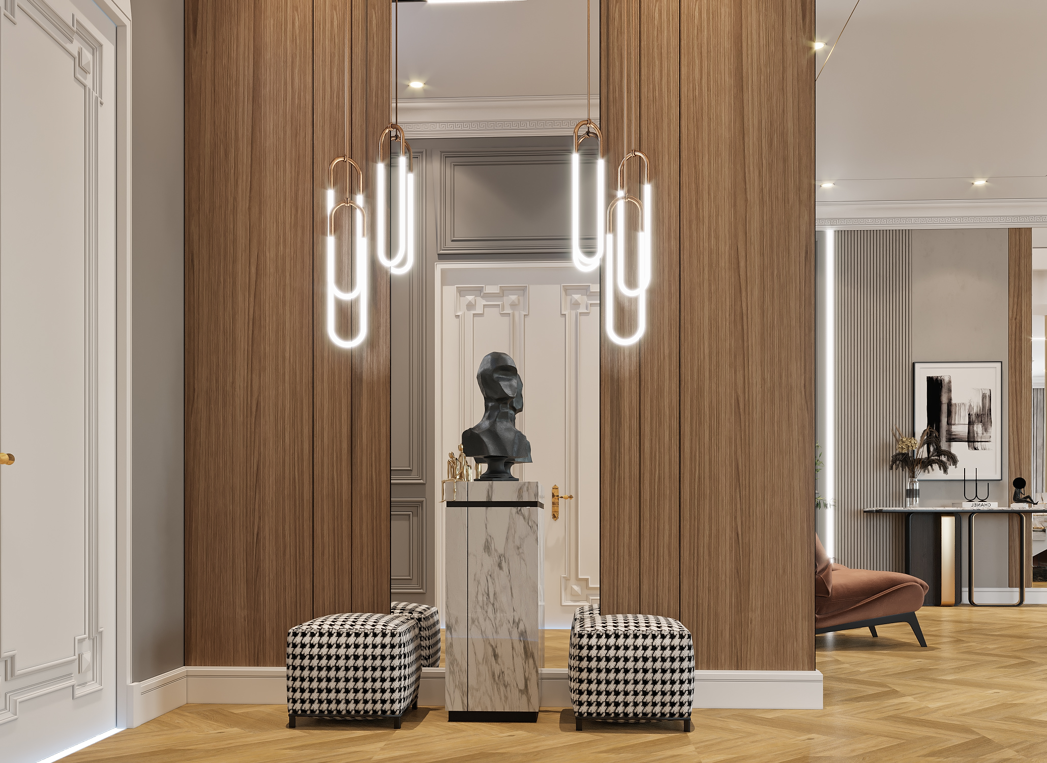 Living area & Stair design-1