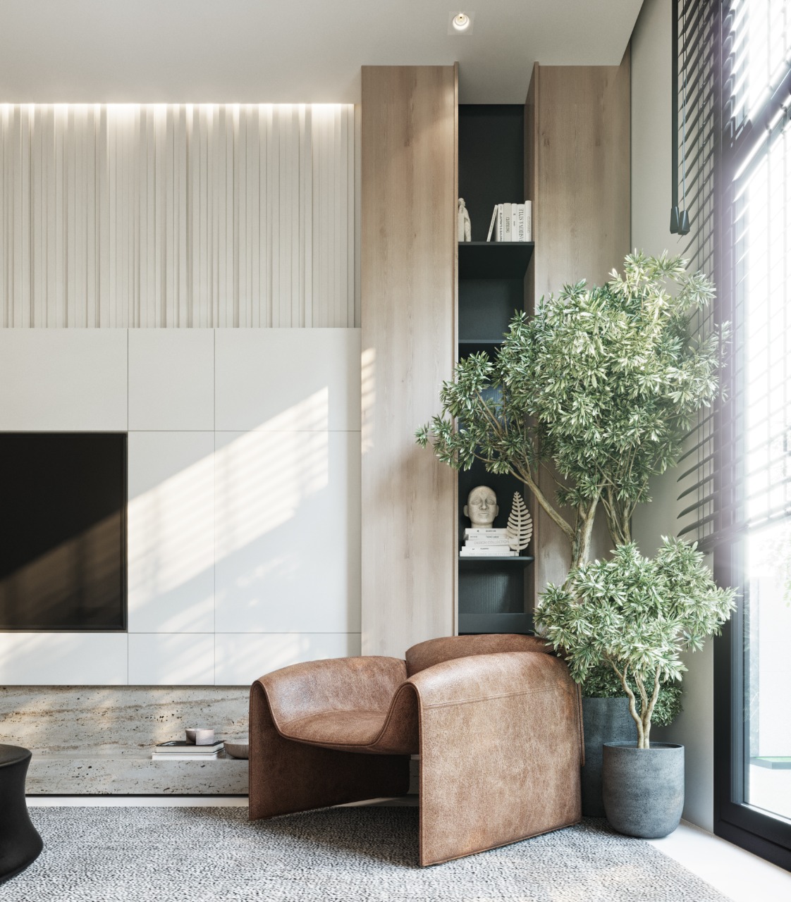 Hall design with aquarium-10