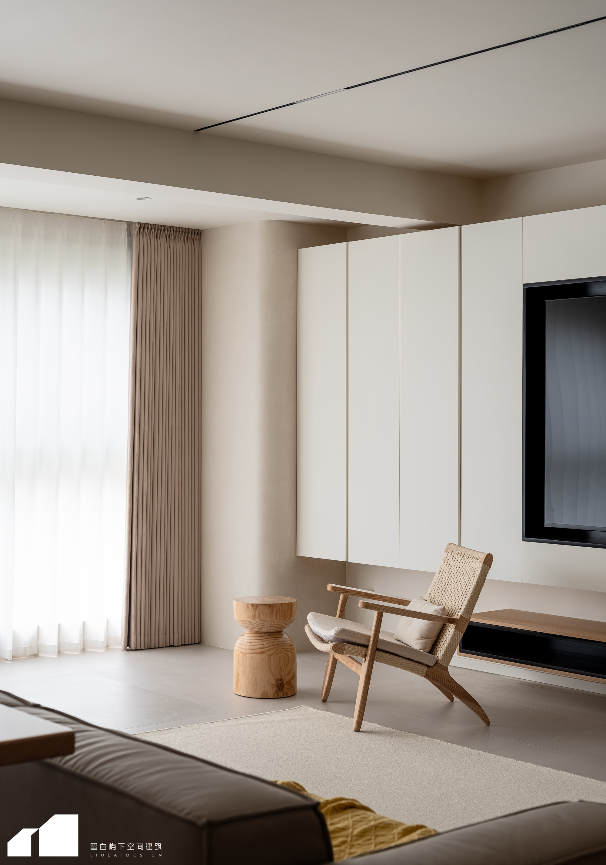 留白·私宅 ｜聆雨｜温润自然现代原木风-5